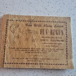 Vintage Beginner's Book For Tonette & Flutophone - Fun With Music Series.